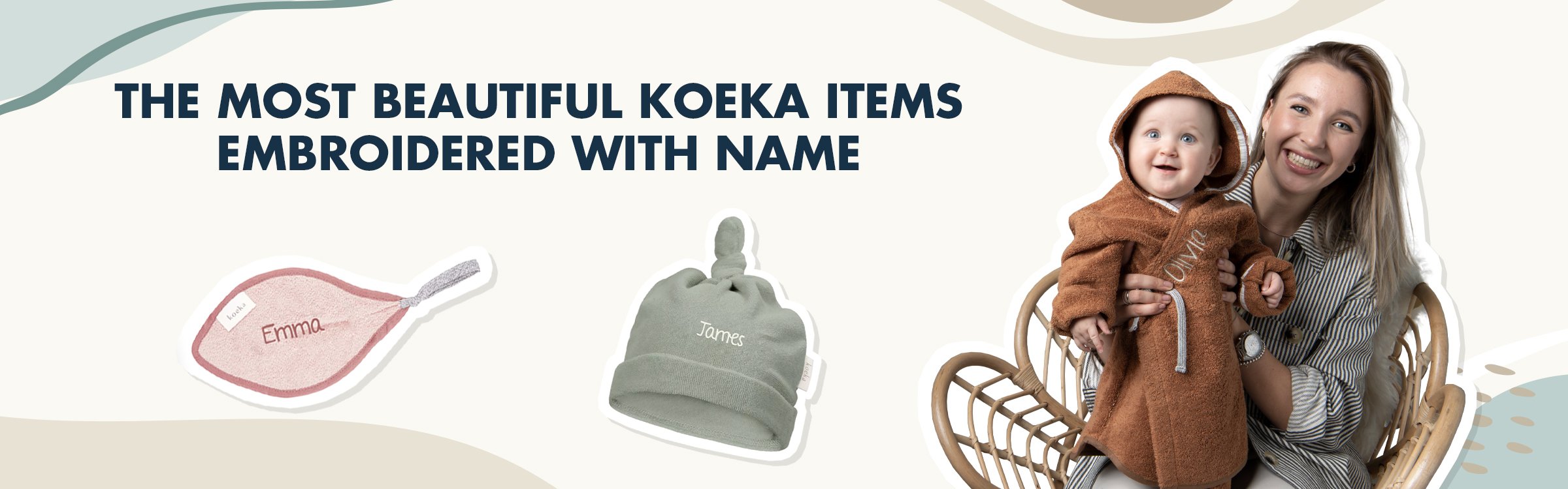 Banner embroider the cutest koeka items with name