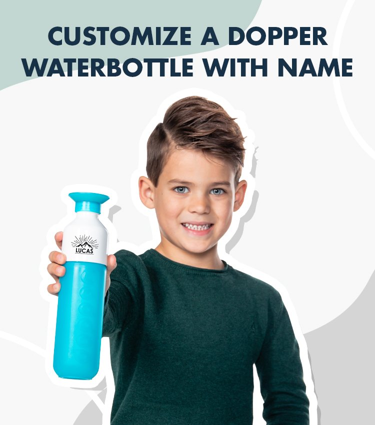 Dopper water bottle personalized with own name