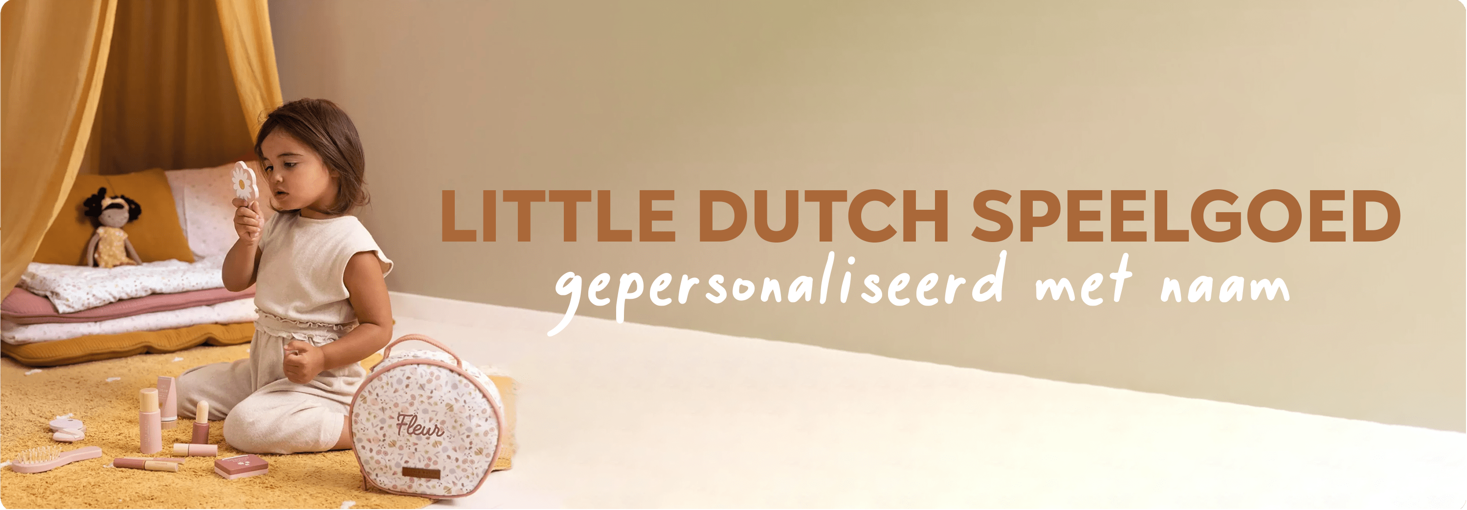 Little Dutch speelgoed gepersonaliseerd met naam banner test