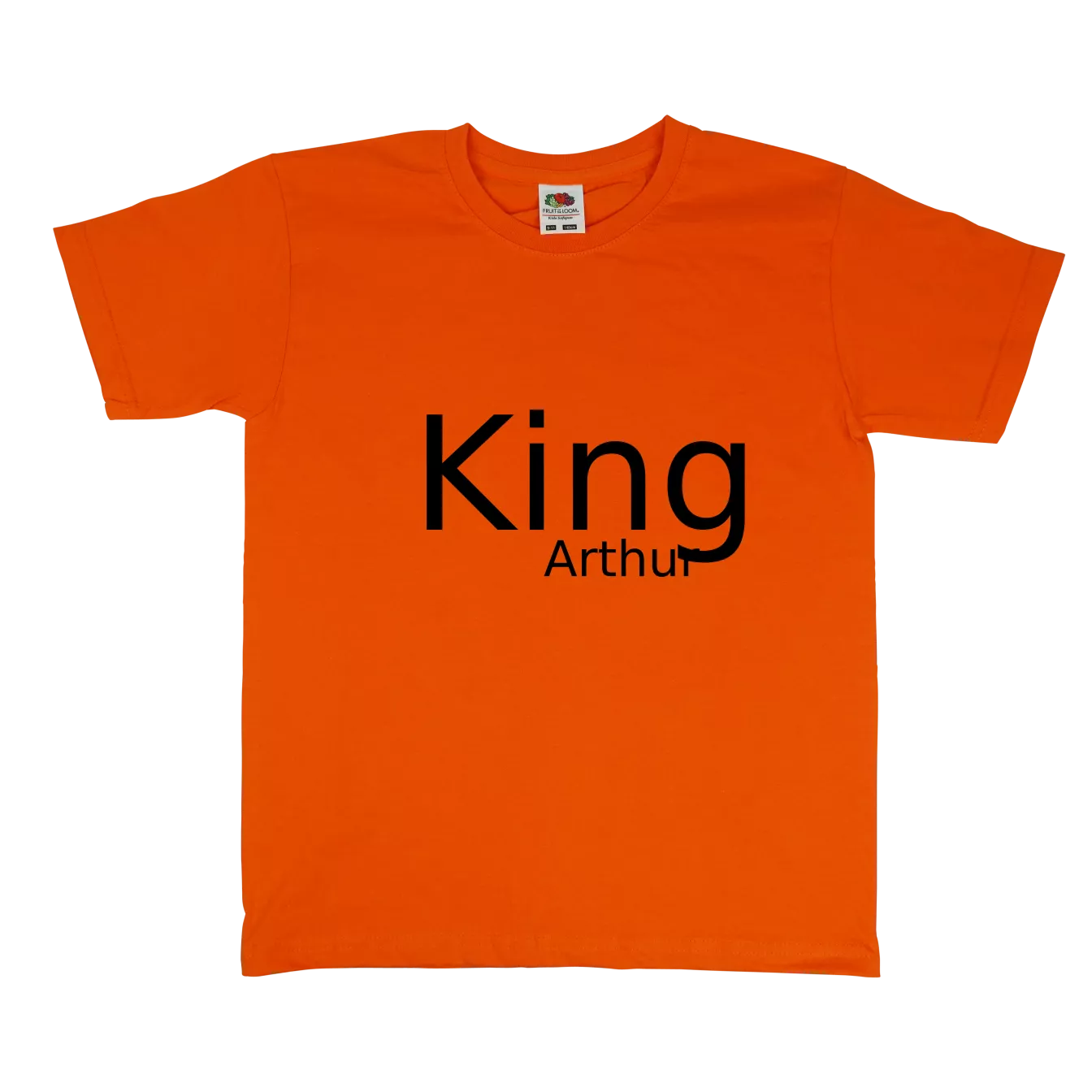 Orange shirt kids with name or text printed on it Bulbby