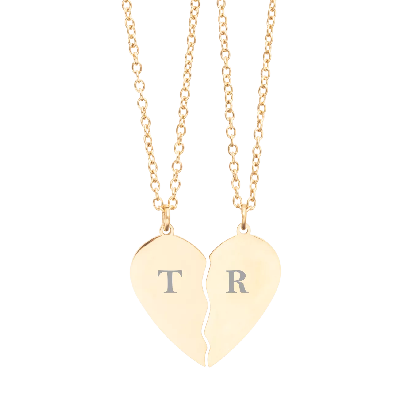 Two-sided Broken Heart Photo Pendant Necklace