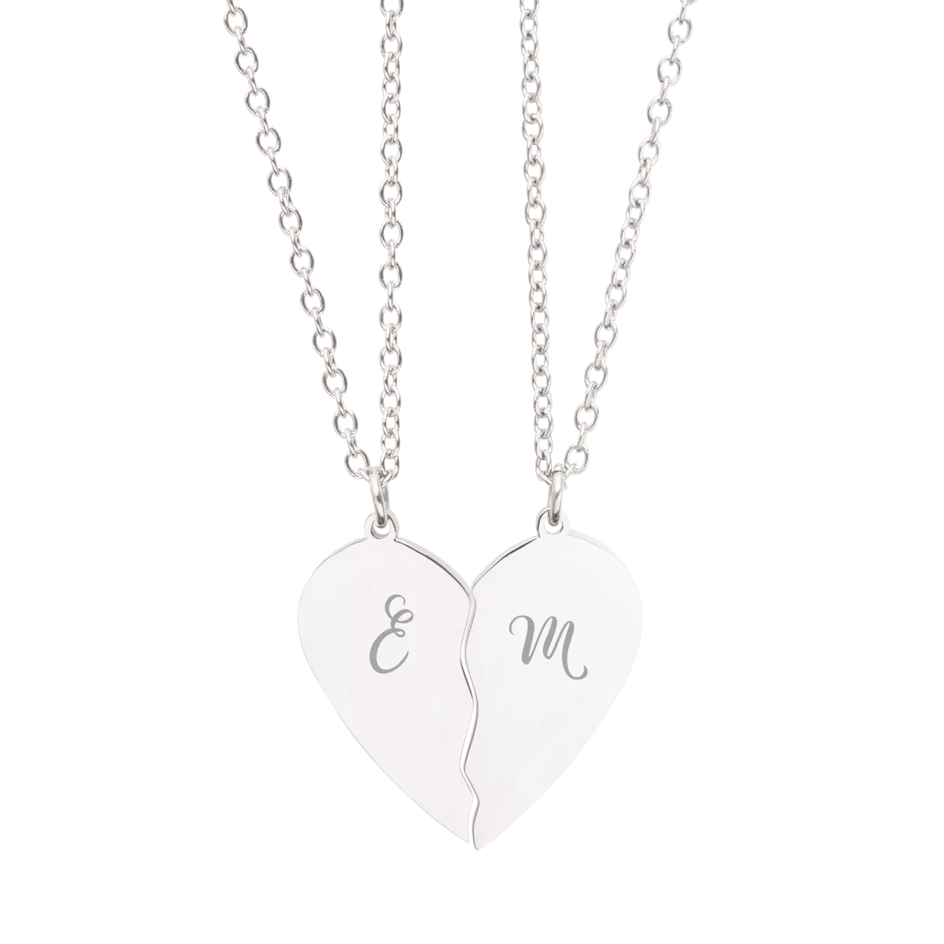 Mua MYKA - Personalized Broken Heart Necklace - Couples Jewelry for  Boyfriend, Girlfriend, Her, Him, Women, Men - Sterling Silver 925, Gold &  Rose Gold Plated - Custom Engraved Unisex Couple Pendant -