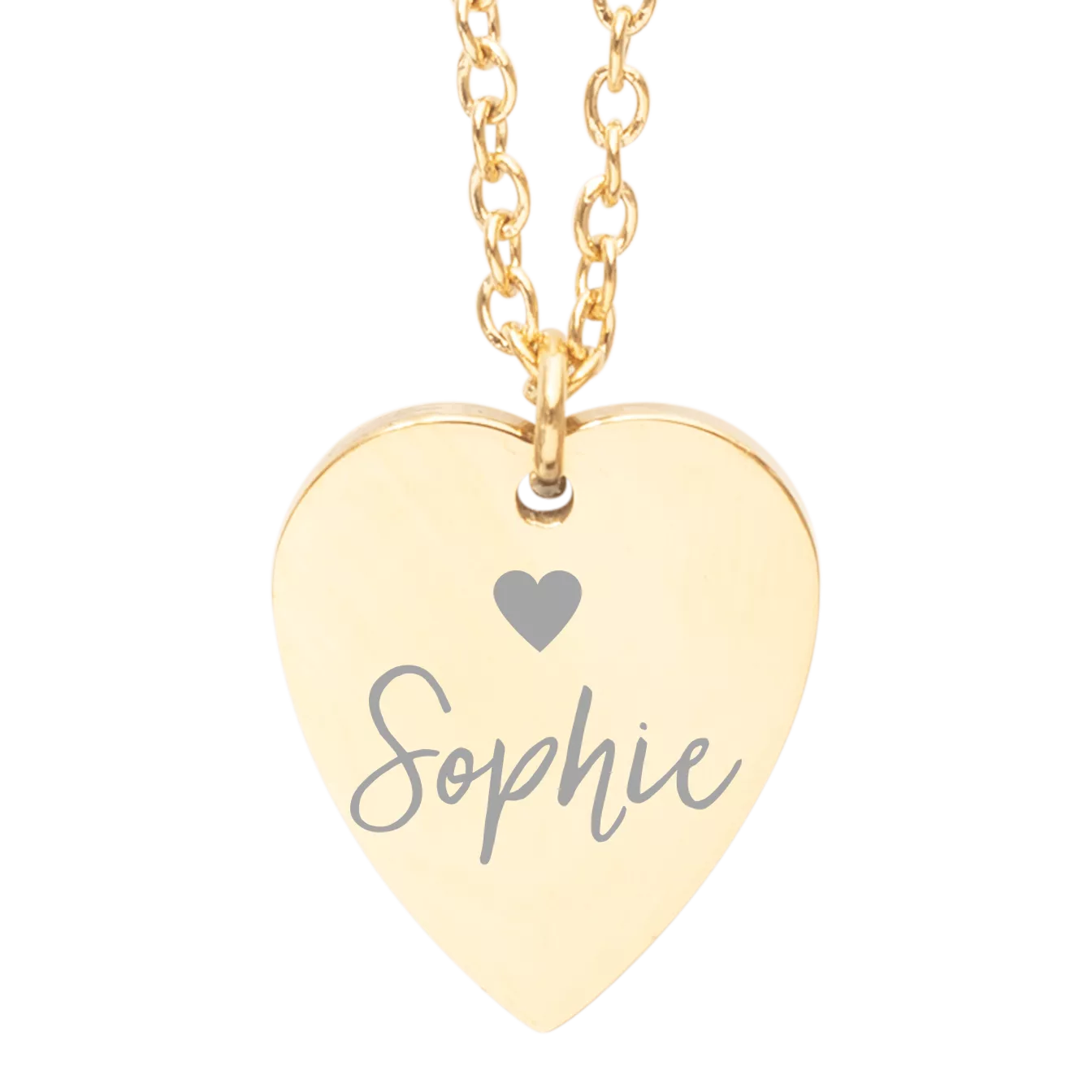 Heart necklace deals with name engraved