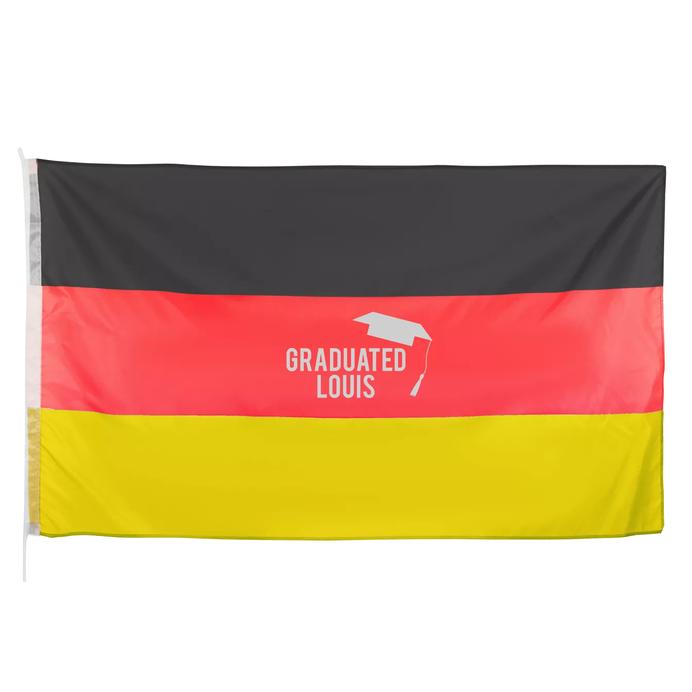 ik luister naar muziek dictator Schrijf op Duitse vlag te bedrukken met naam en/of tekst | Bulbby