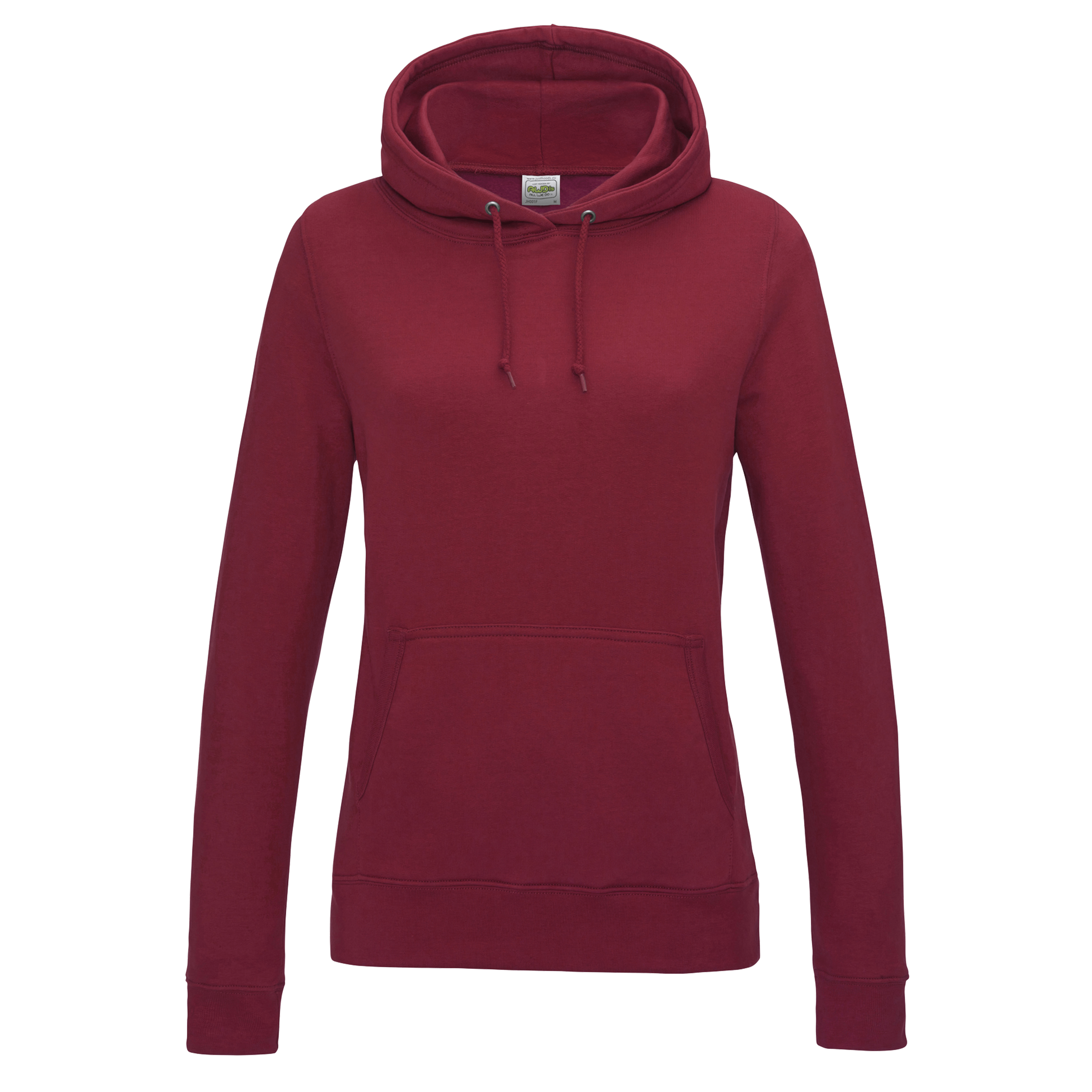 capuchonsweater-dames-bordeaux-rood-voorkant