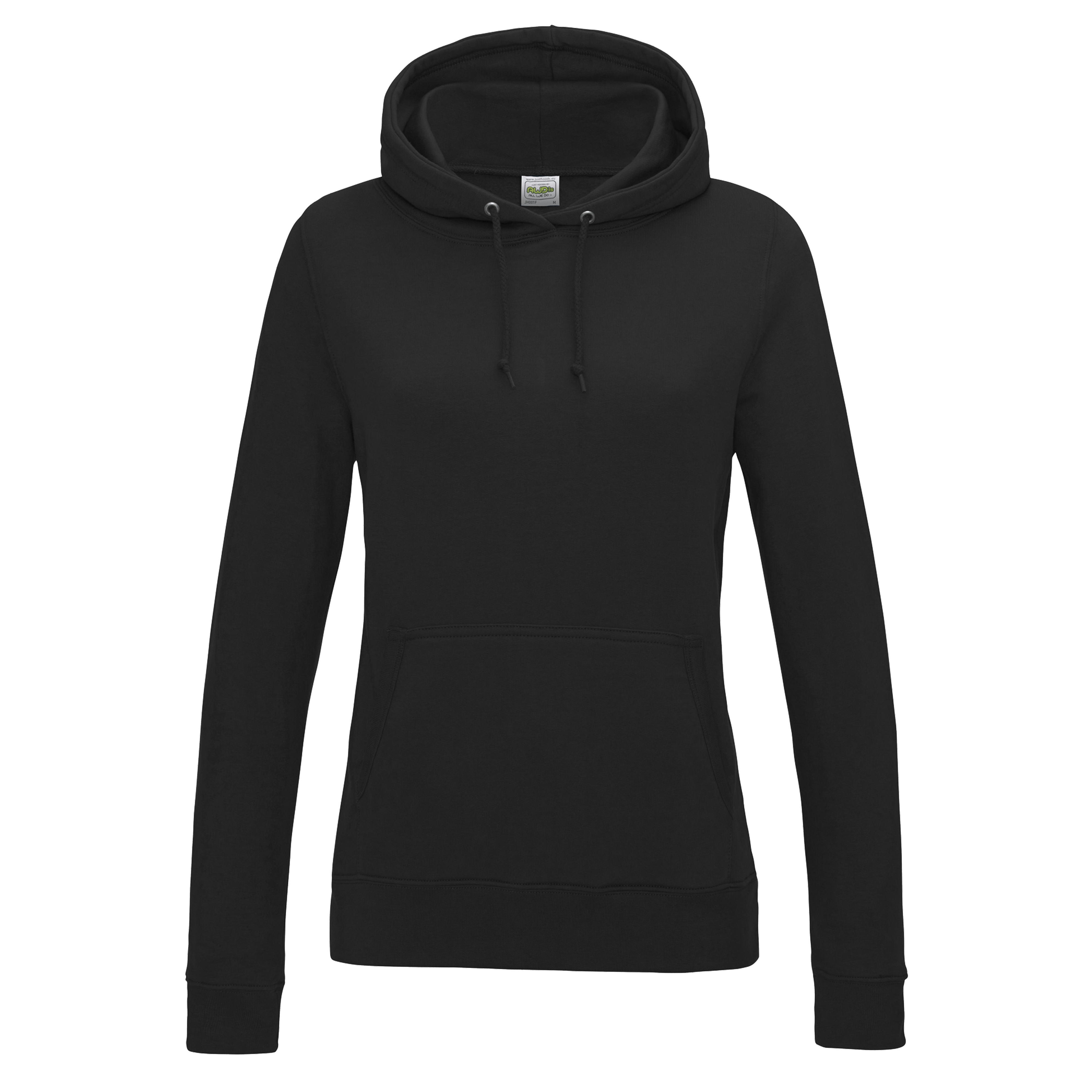 capuchonsweater-dames-zwart-voorkant