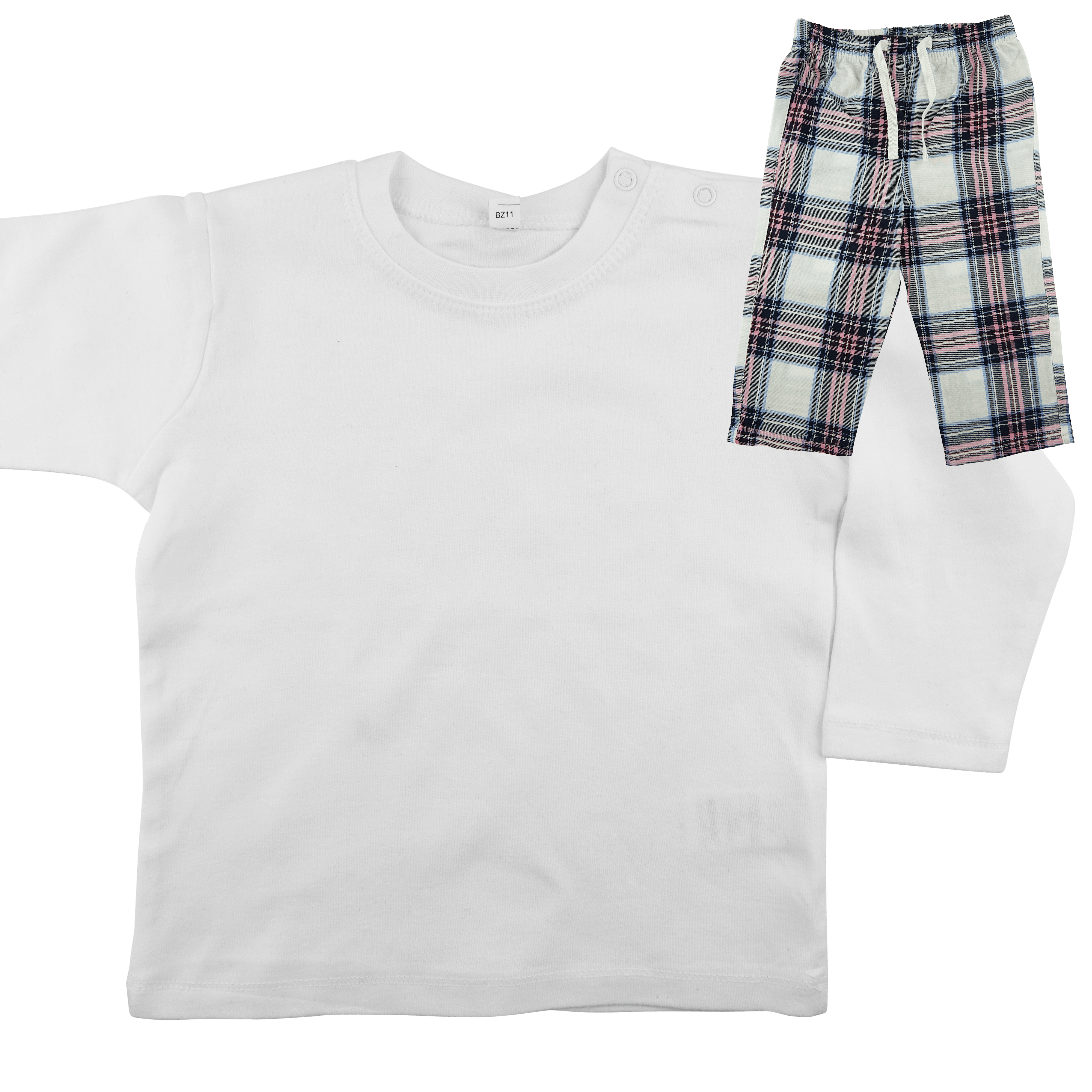 Pyjama-Set für Babys rosa-weiß