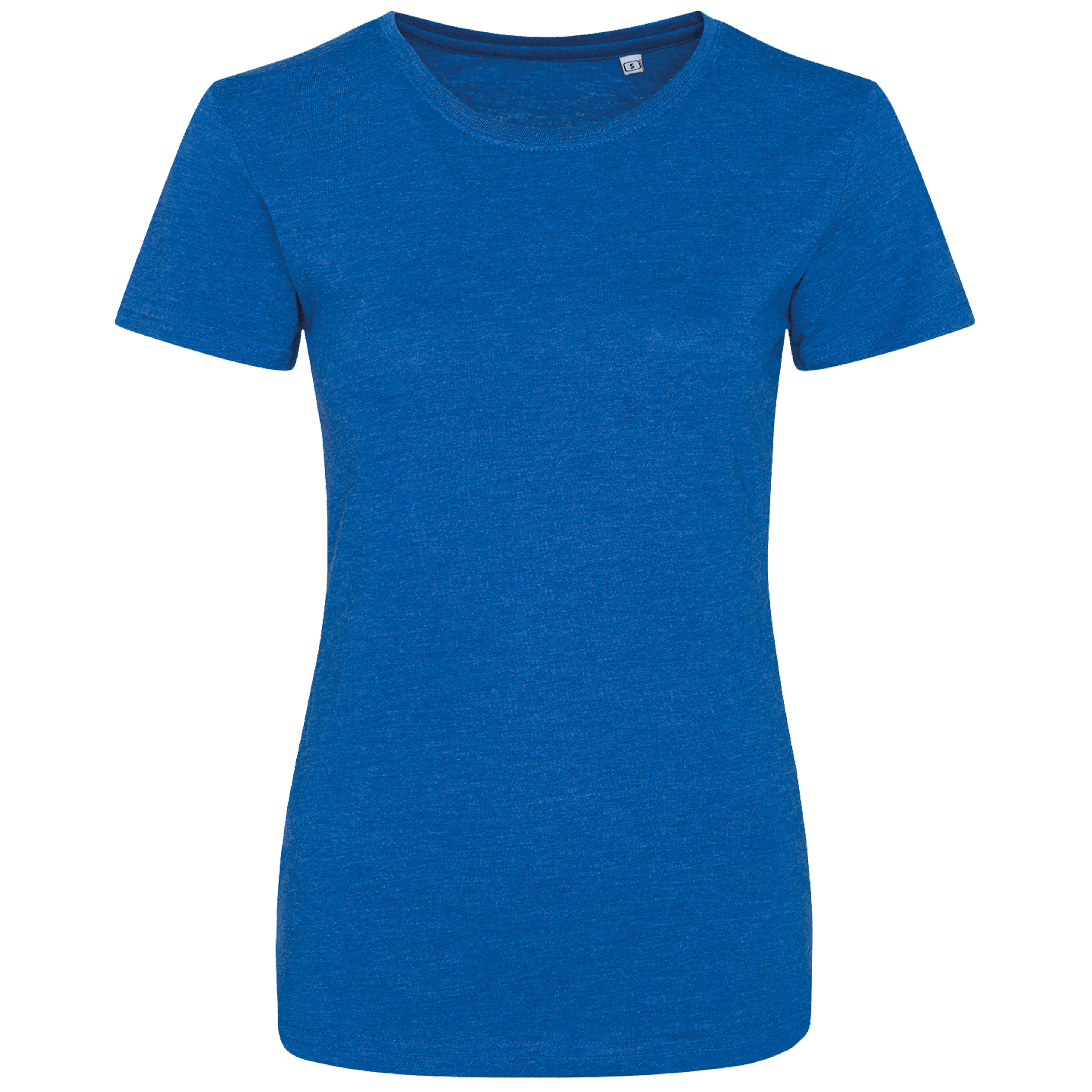 t-shirt-korte-mouw-dames-koninklijk-blauw-voorkant