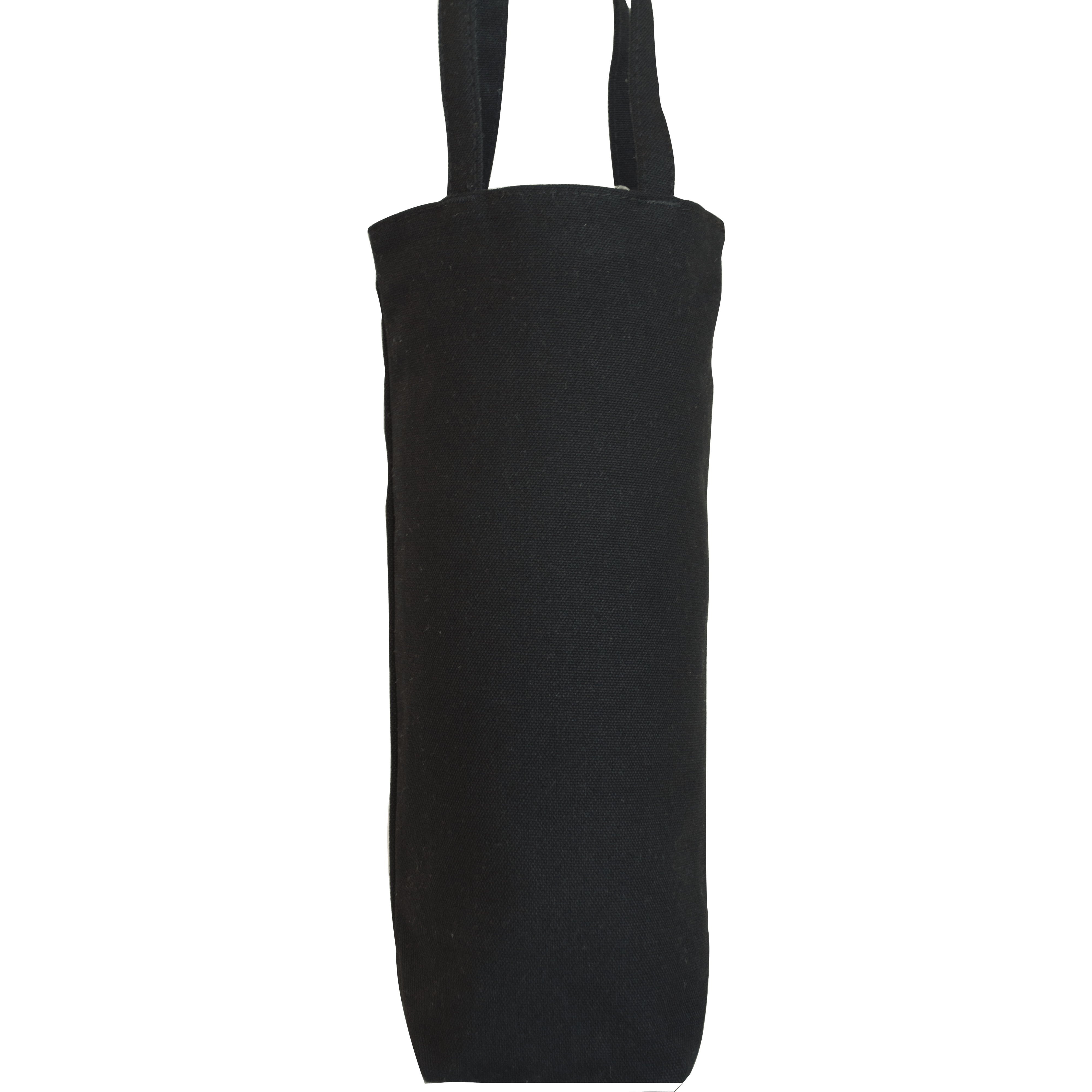 Canvas bag for a wine bottle black