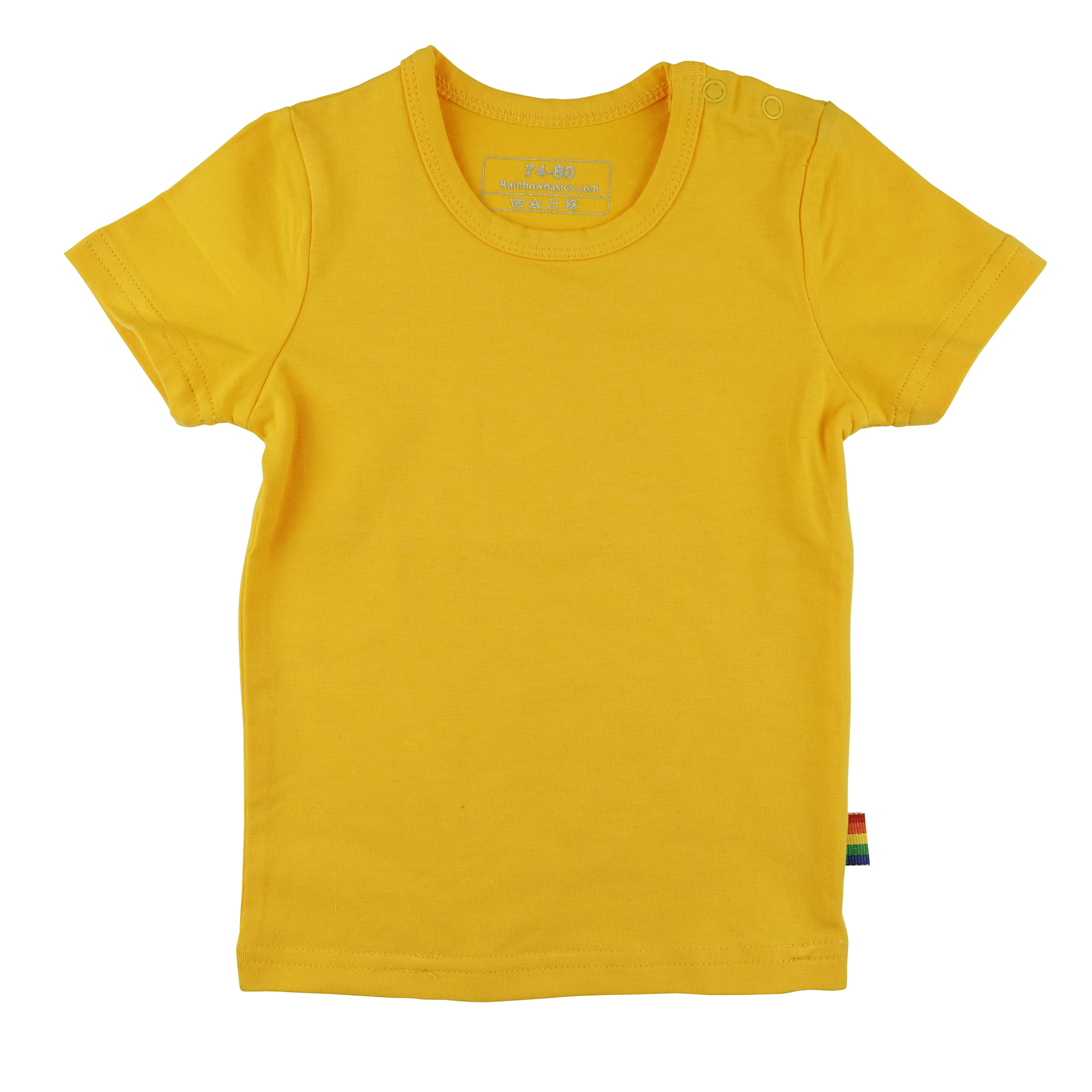 t-shirt-baby-korte-mouw-geel-voorkant-bul