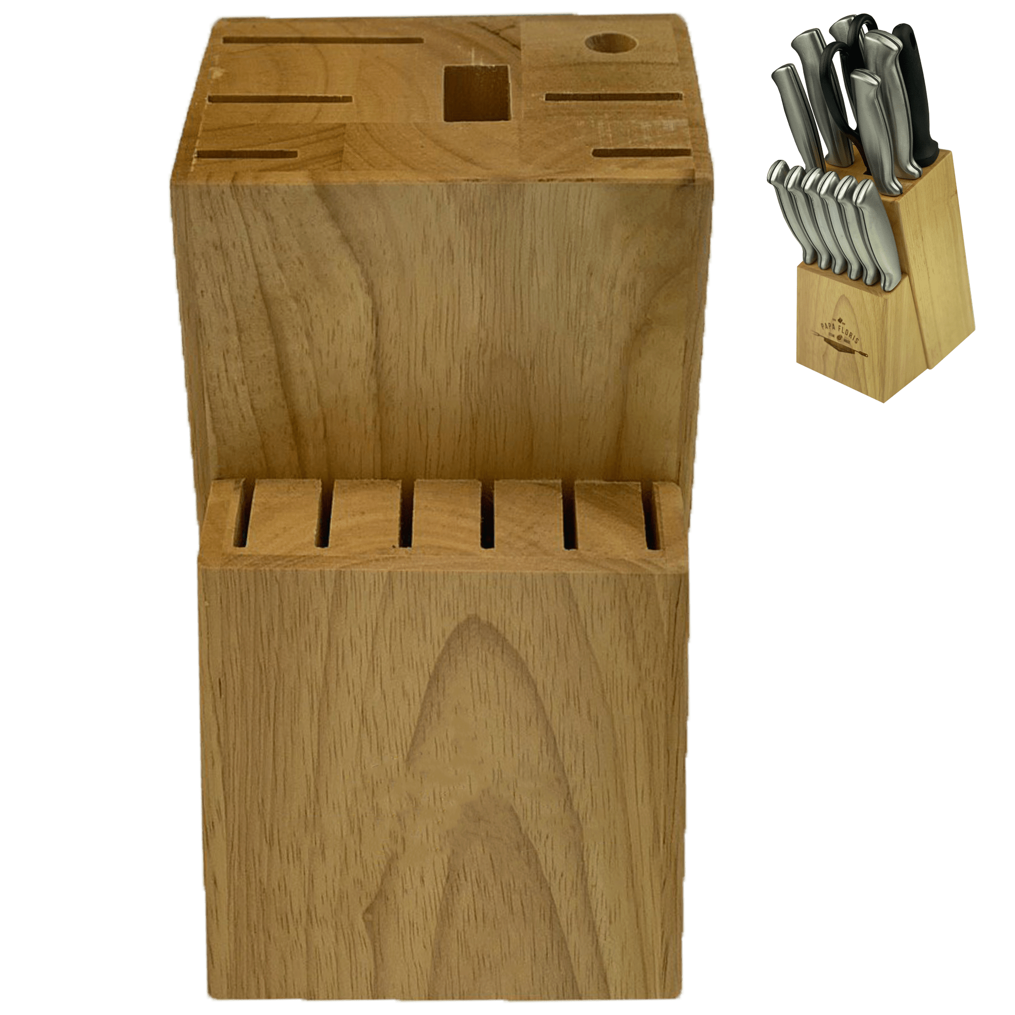 Wooden knife block