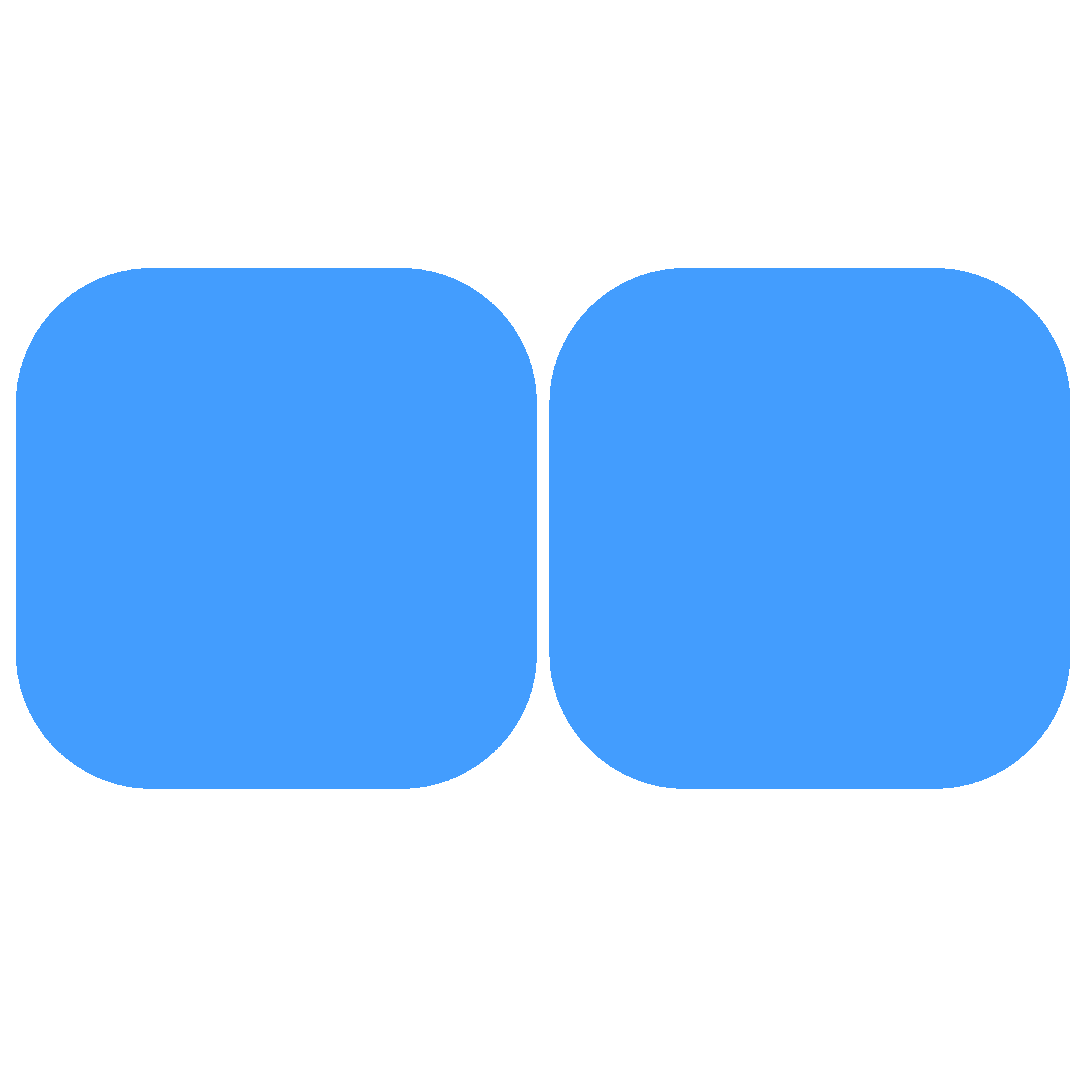 Untersetzer-Set von zwei blau