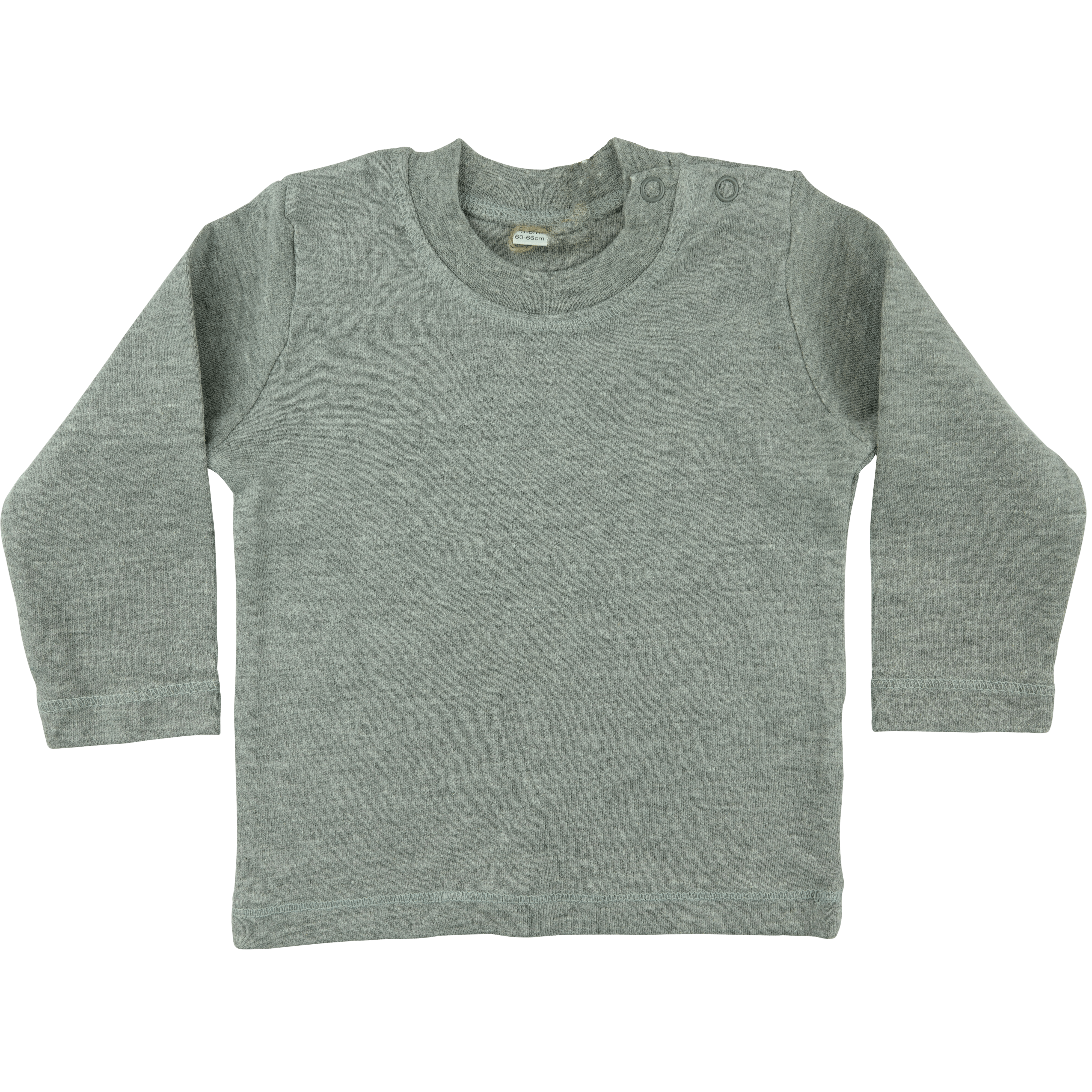 T-shirt long sleeve baby grey front