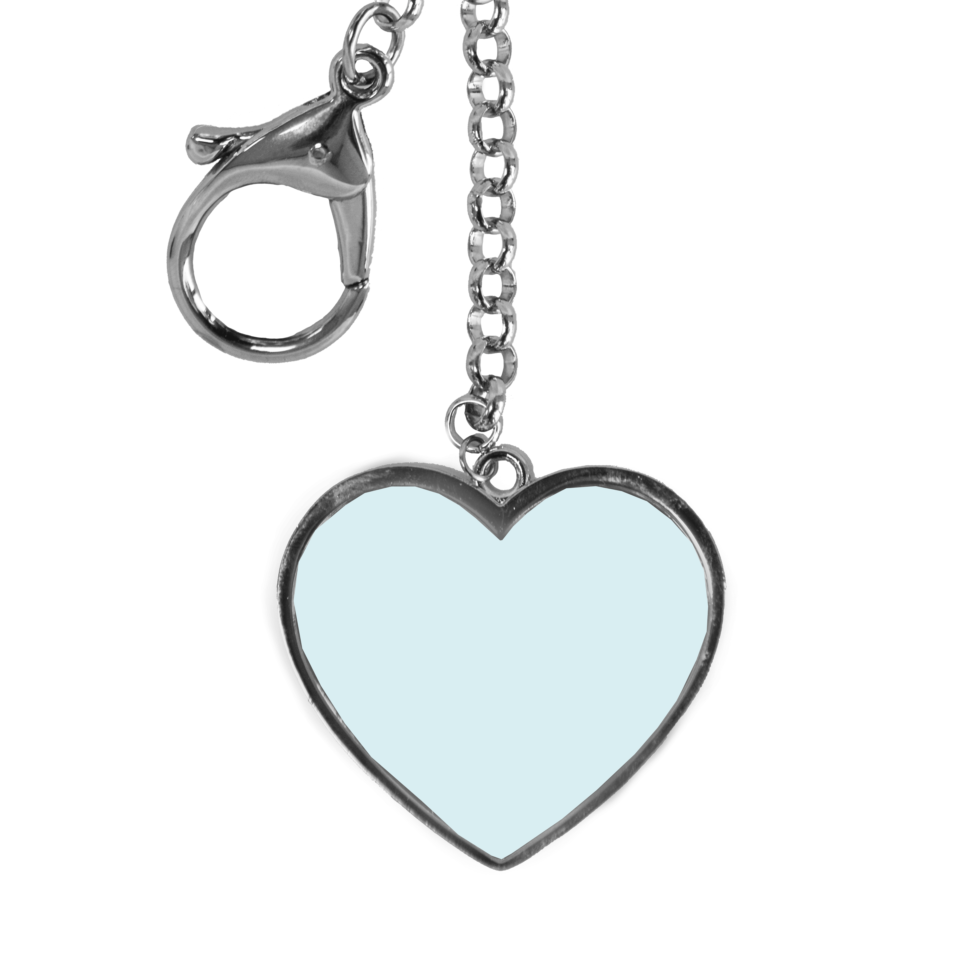 Key ring heart soft blue