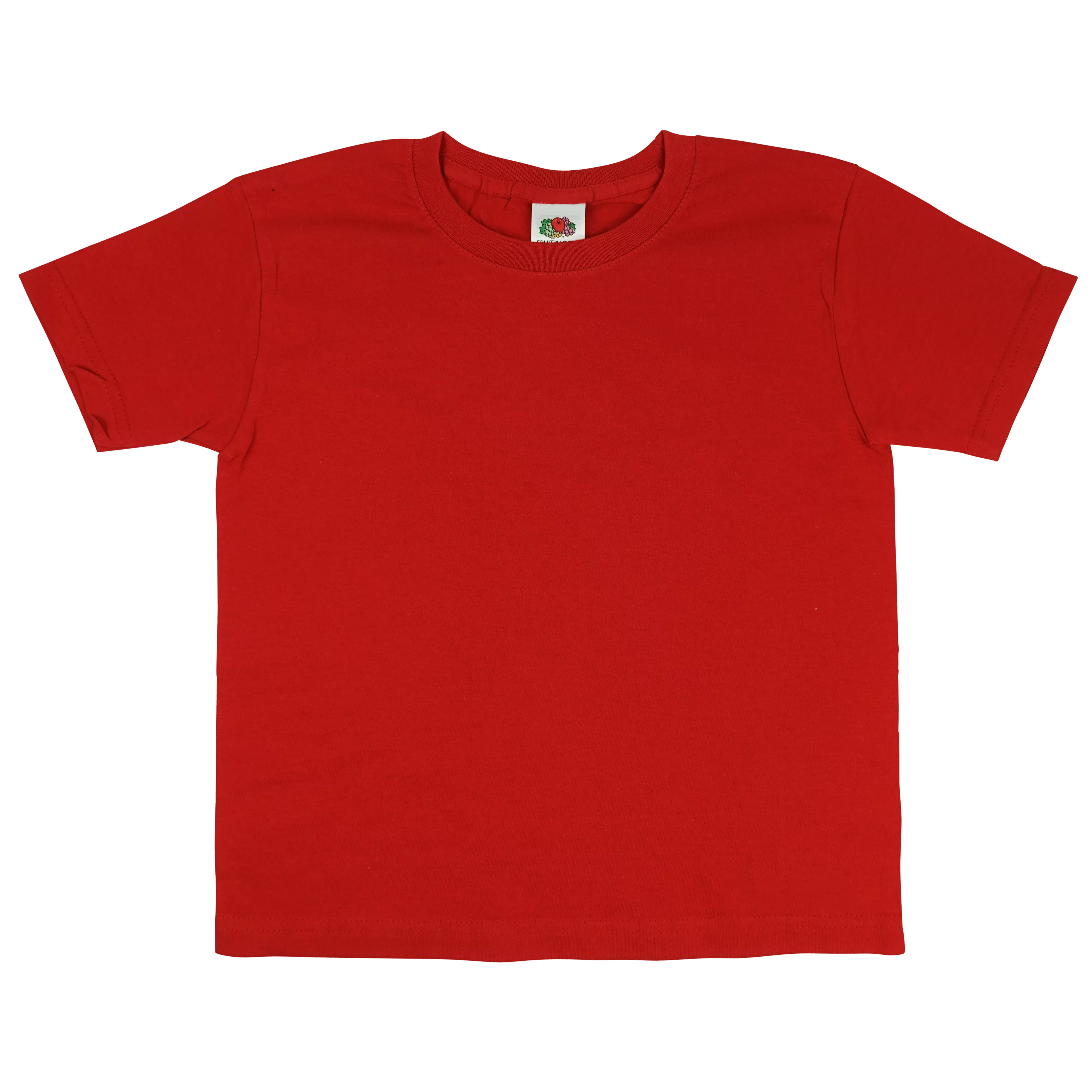 t-shirt-kind-uni-korte-mouw-rood-voorkant-ri