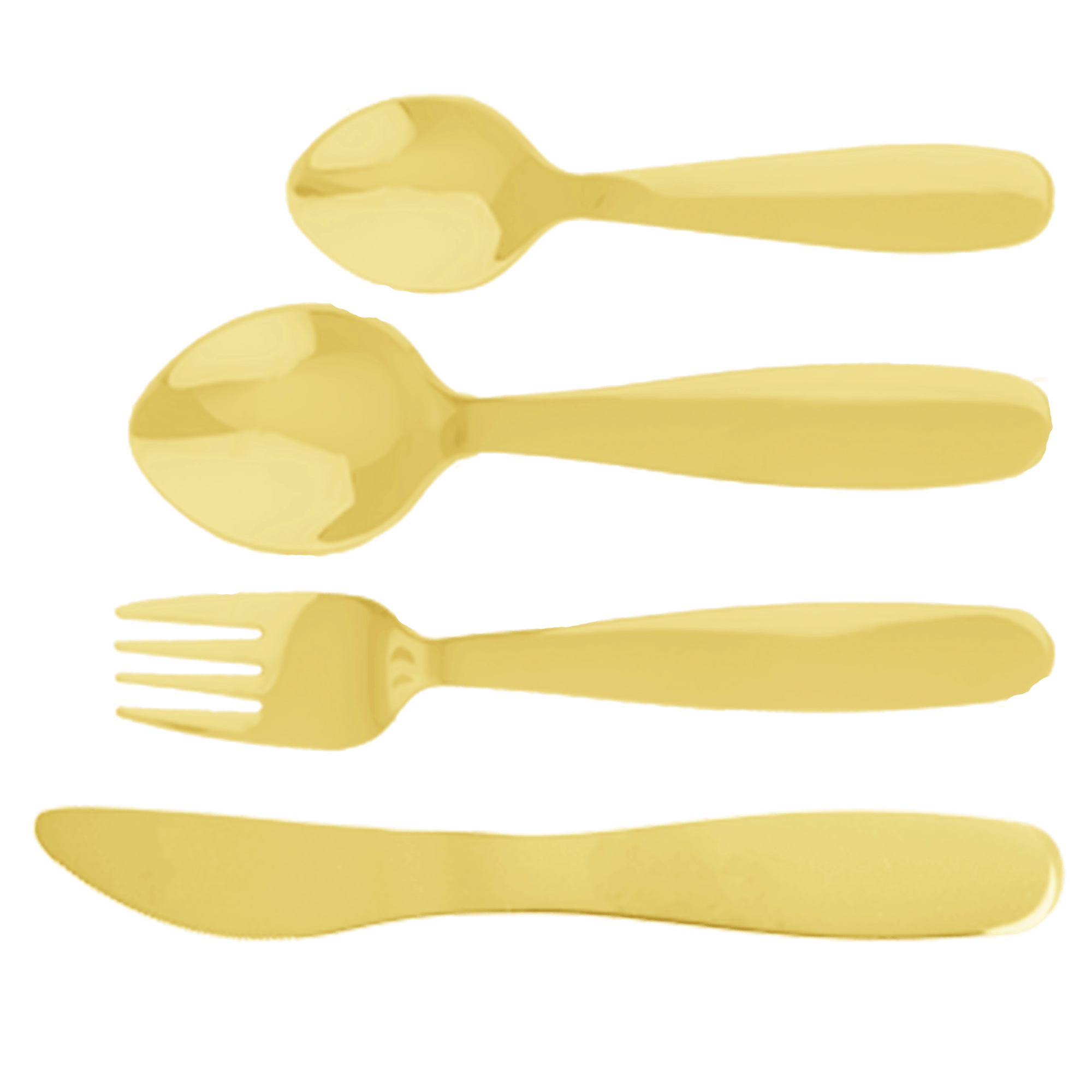 Engraving cutlery for children gold
