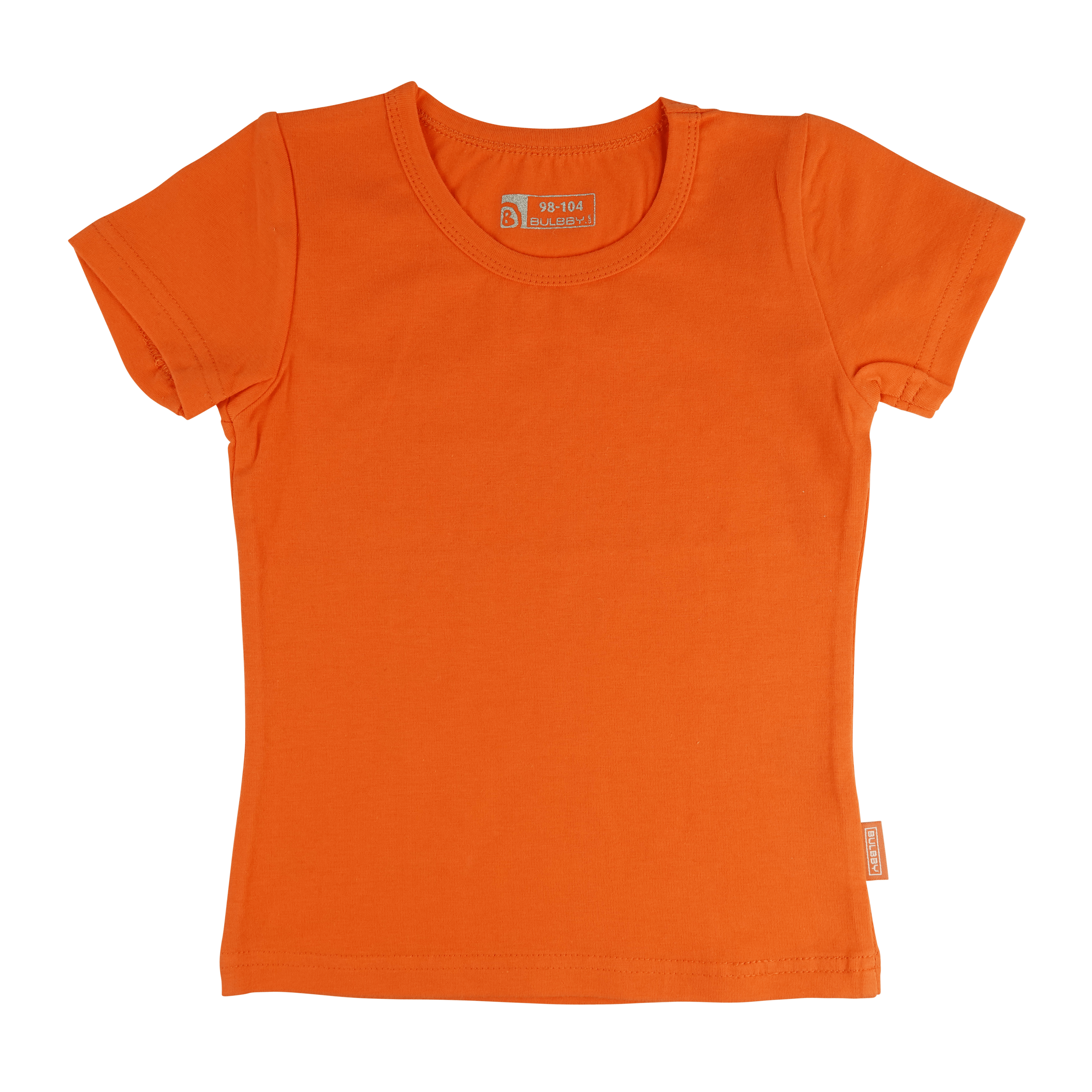 T-shirt korte mouw meisjes oranje voorkant