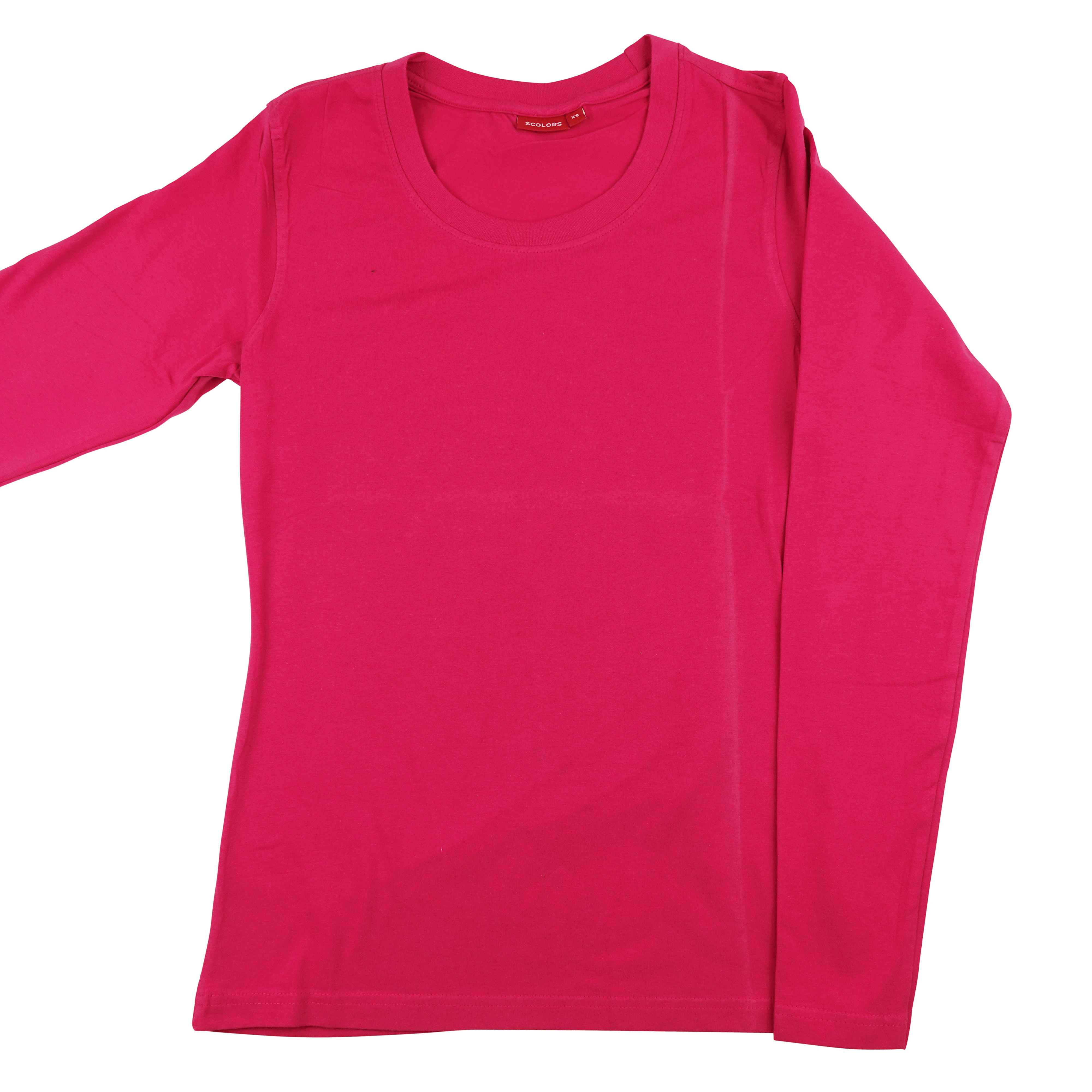 t-shirt-lange-mouw-dames-roze-voorkant