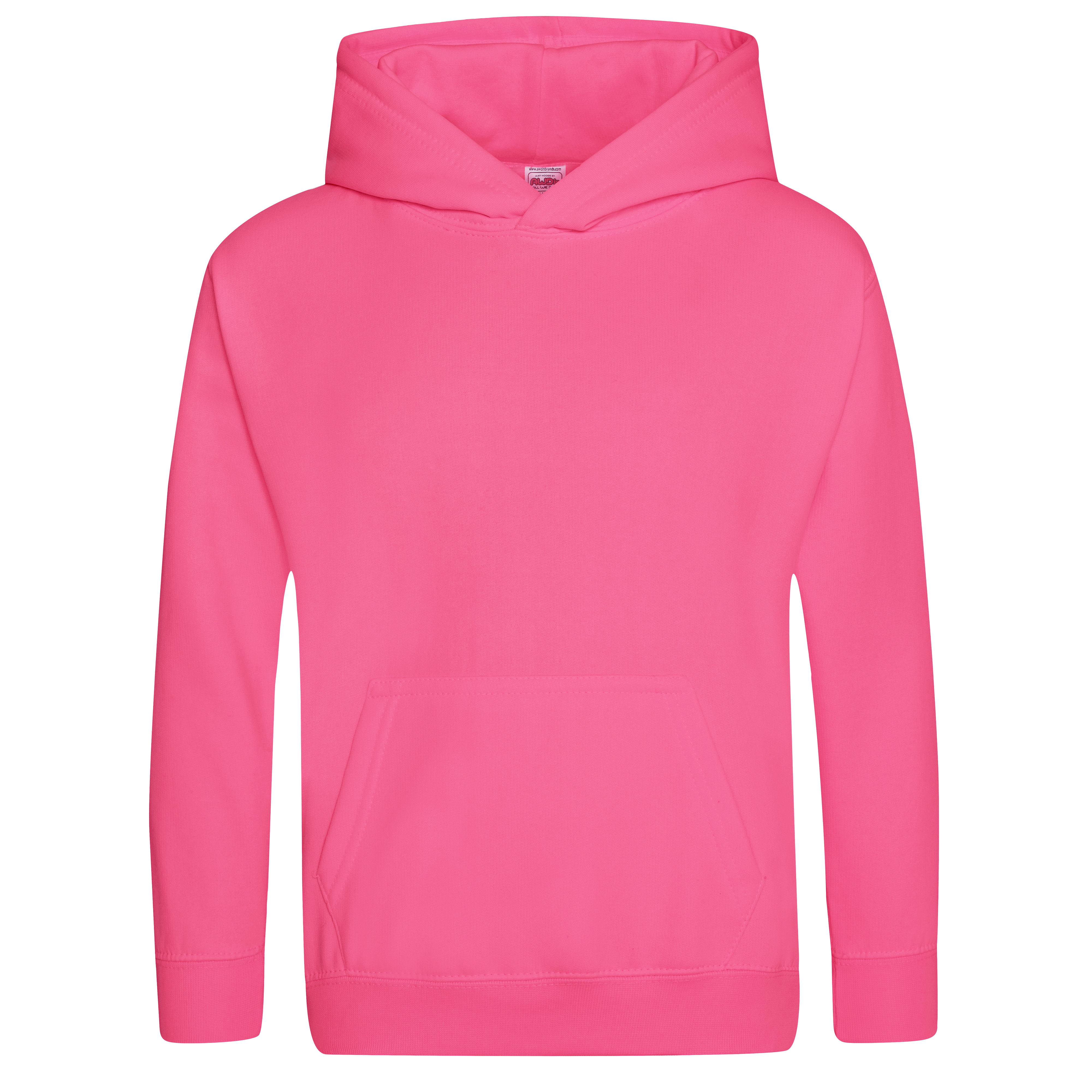 capuchonsweater-fluor-kinderen-roze-voorkant