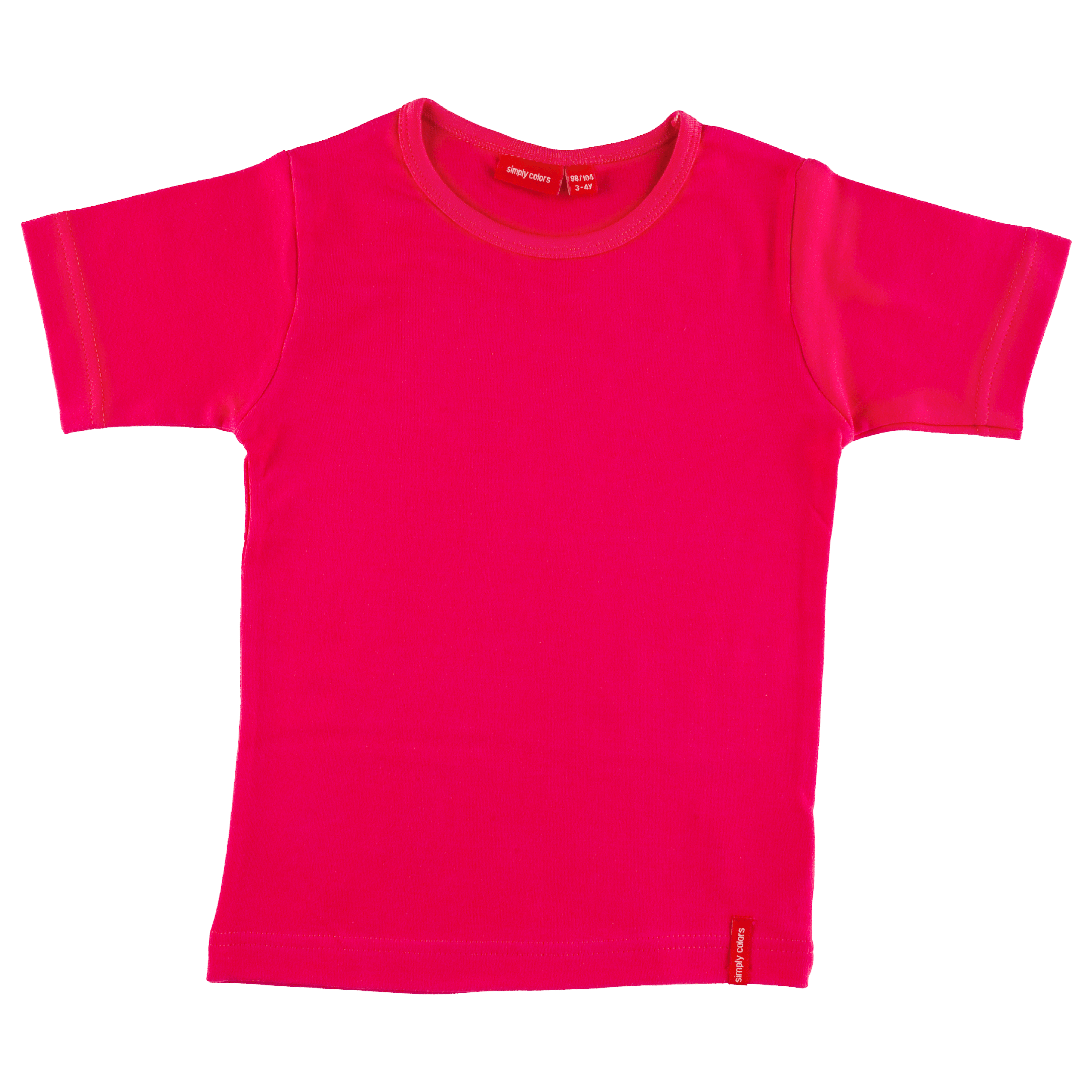t-shirt-korte-mouw-groot-roze-voorkant