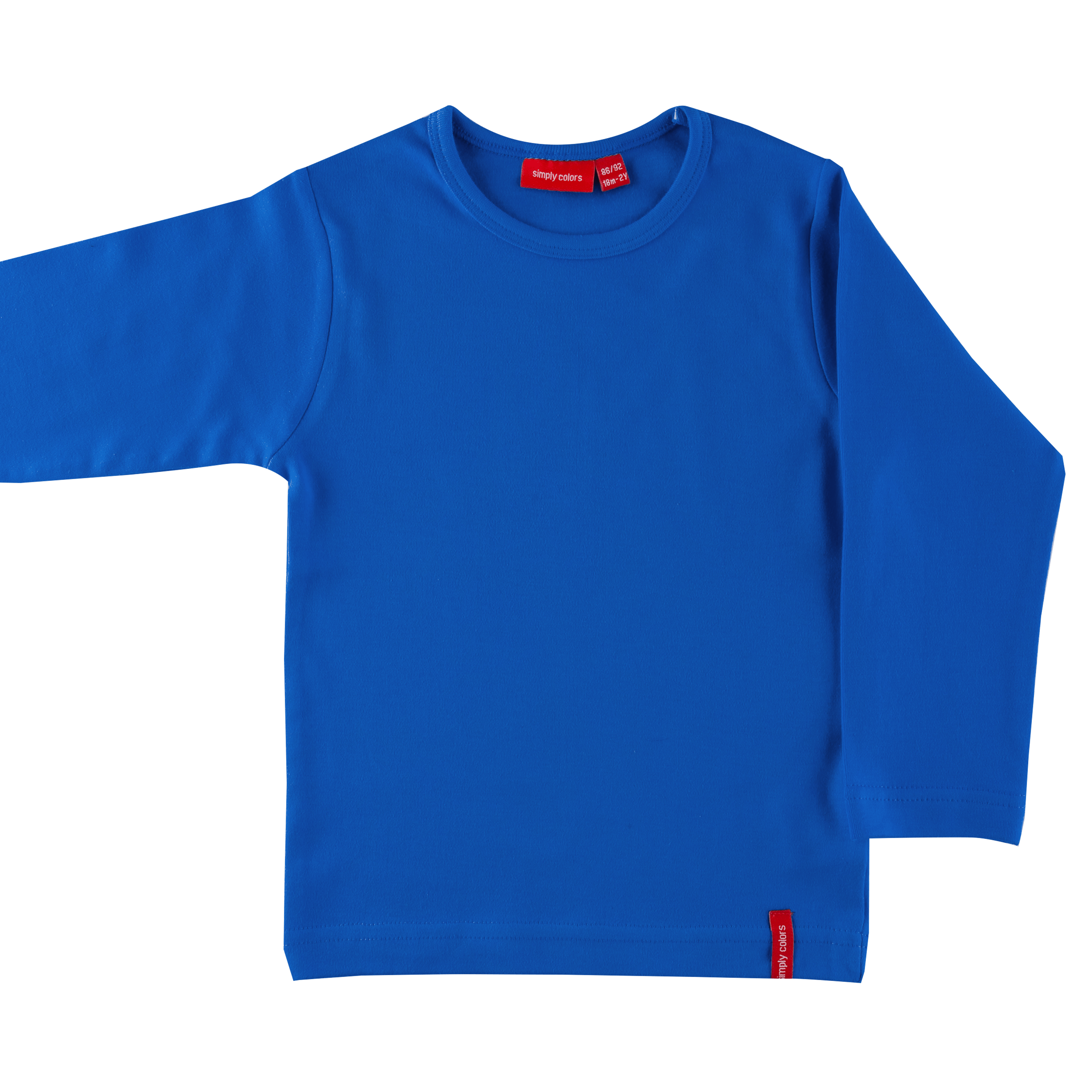t-shirt-kind-lange-mouw-large-blauw-voorkant