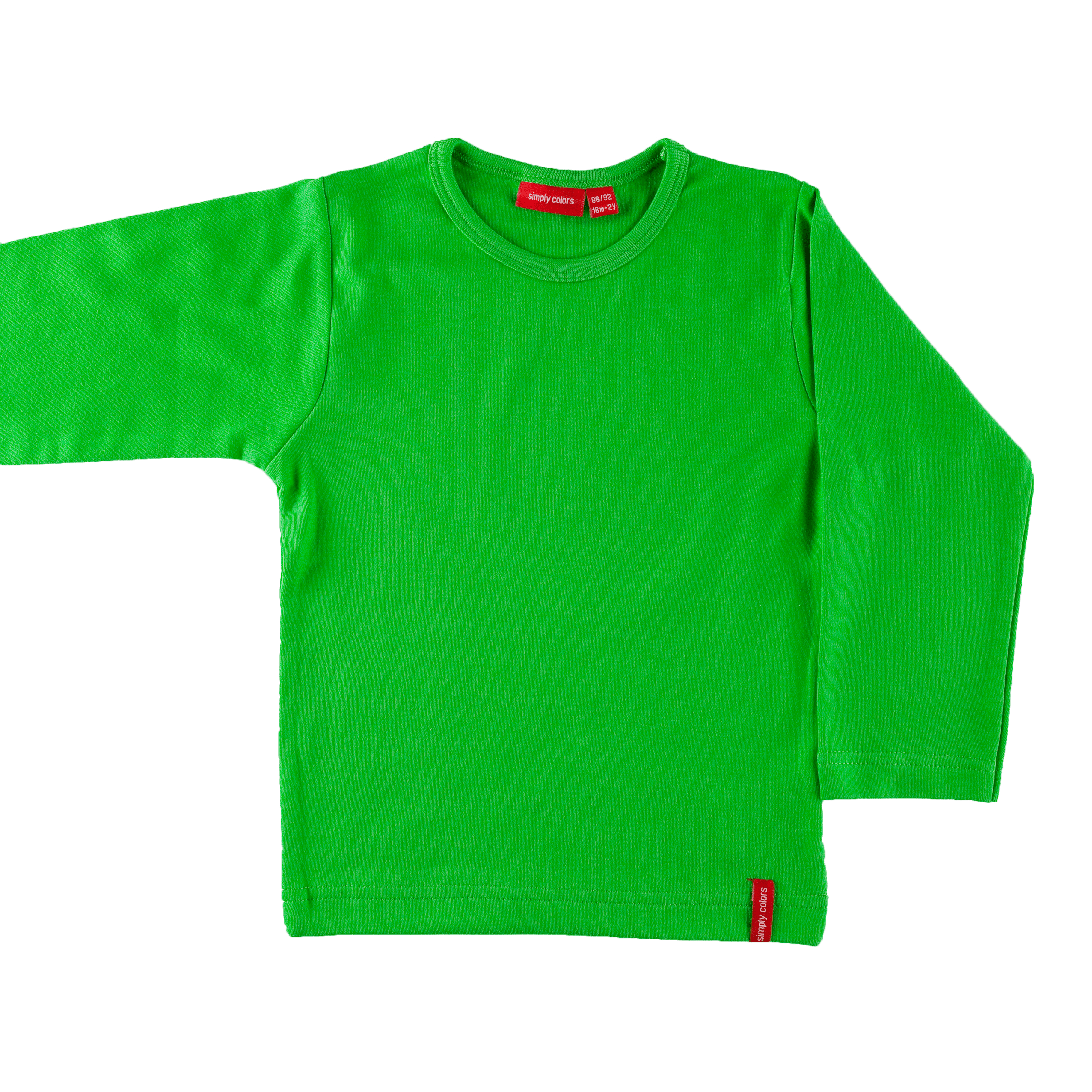 t-shirt-kind-lange-mouw-large-groen-voorkant