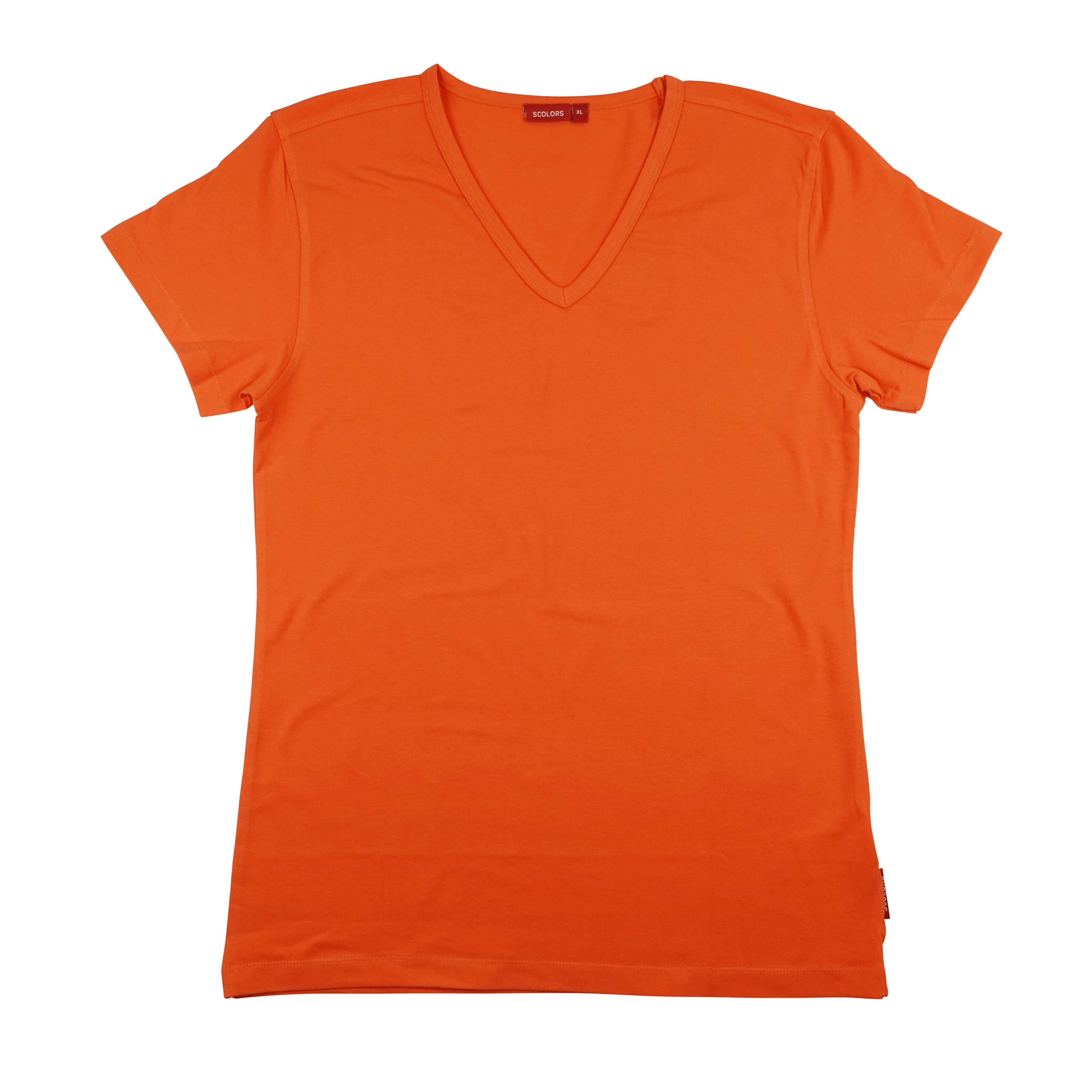 t-shirt-korte-mouw-dames-oranje-voorkant