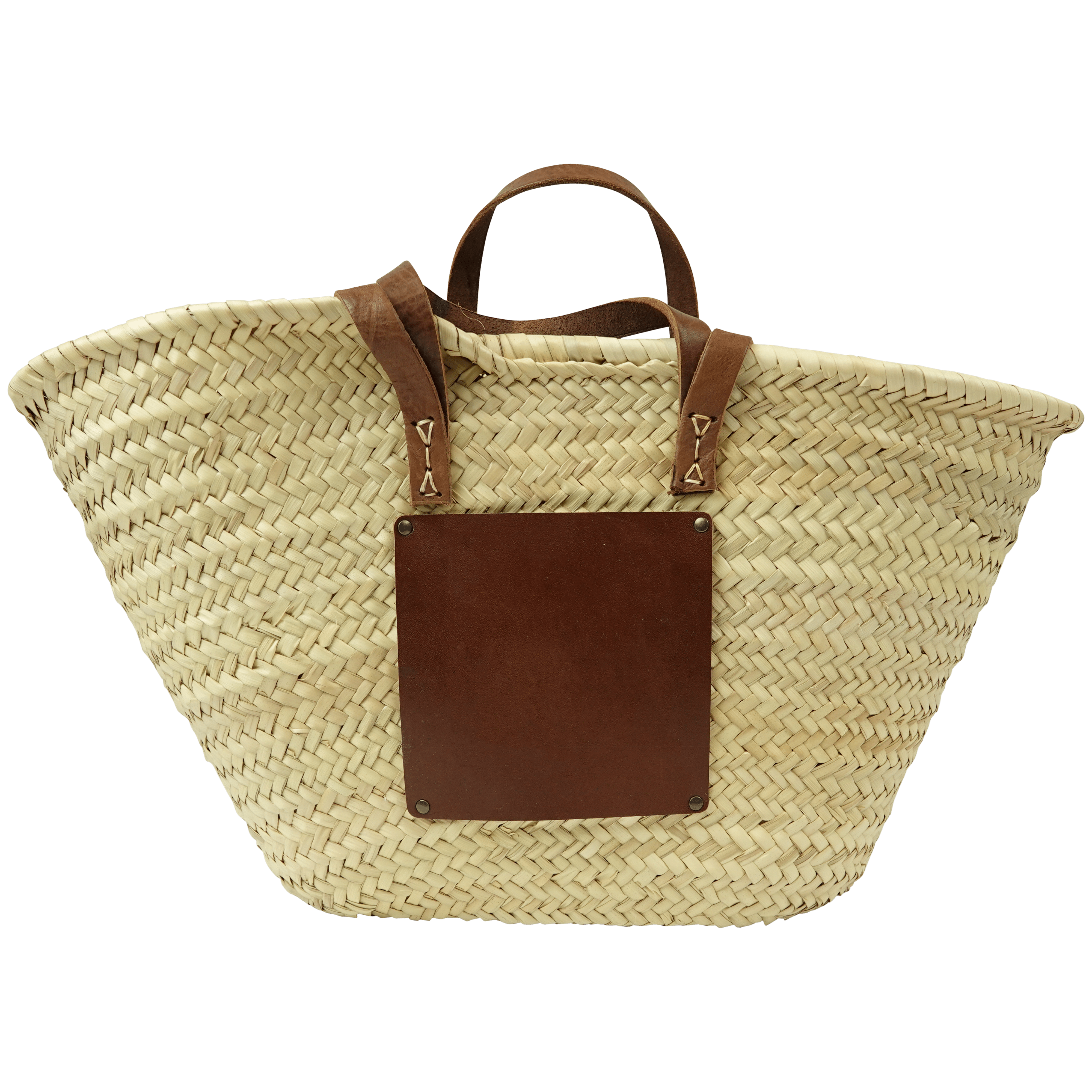 Wicker beach bag with name