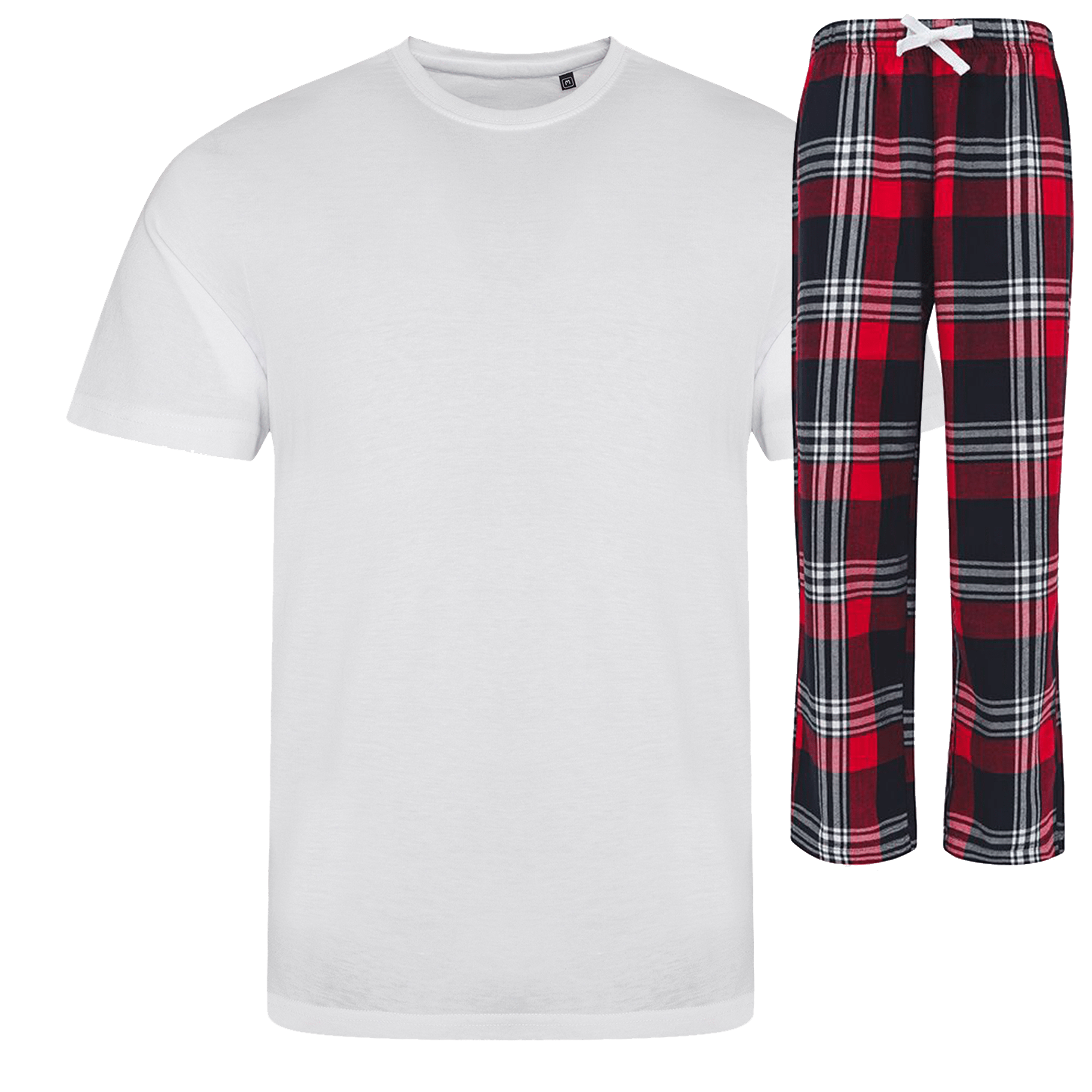pyjama-set-heren-navy-rood