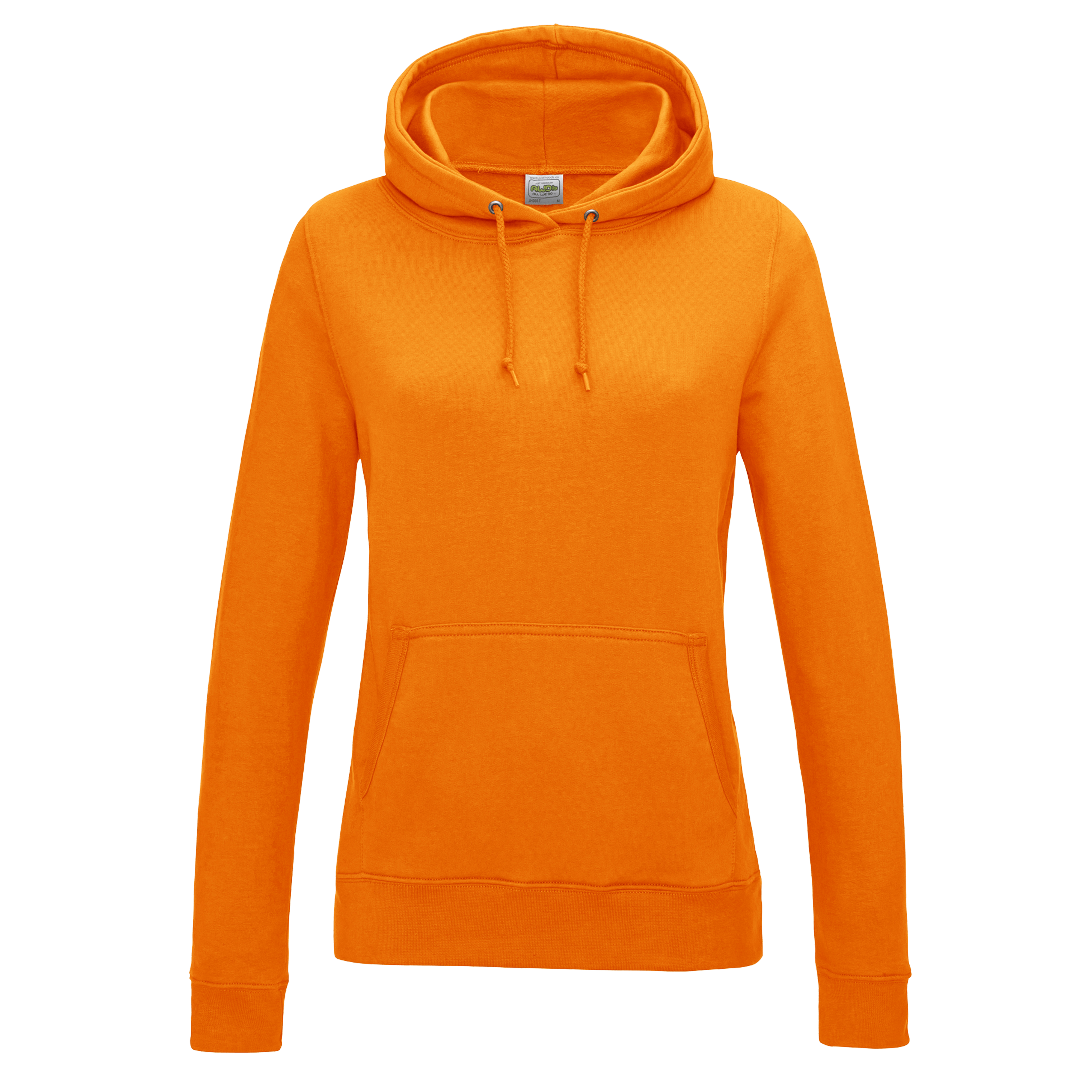 capuchonsweater-dames-oranje-voorkant